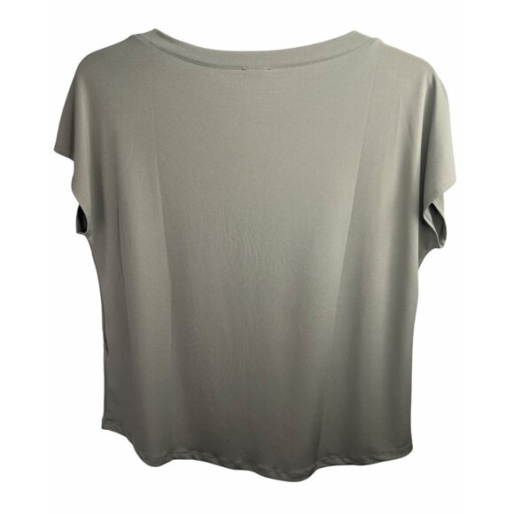 Chicos Womens Sage Green Short Sleeve Top Size 2 - Picture 5 of 11